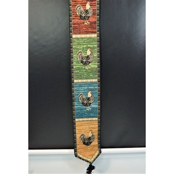 Rooster Bell Pull Kimble Hanging Wall Tapestry Farmhouse Chicken Barn Decor USA. - Picture 9 of 10